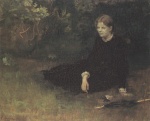 Anna Kristine Ancher  - paintings - Helene Christensen in Brondums Garten