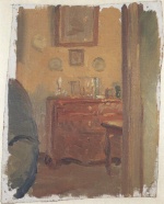 Anna Ancher  - paintings - Interieur mit Kommode