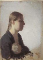 Anna Ancher  - Bilder Gemälde - Junge Mutter mit ihrem Kind