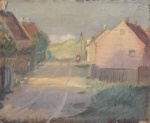 Anna Kristine Ancher  - paintings - Osterbyvej in Skagen-Osterby