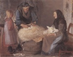 Anna Ancher  - Bilder Gemälde - Schafschur