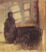 Anna Ancher  - Bilder Gemälde - Sonnenschein in der Stube der Blinden