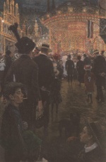 Hans Baluschek - Bilder Gemälde - Berliner Rummelplatz