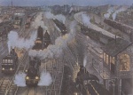 Hans Baluschek - Bilder Gemälde - Der Bahnhof