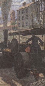 Hans Baluschek - Peintures - Compacteur routier