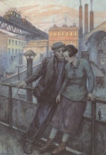 Hans Baluschek - paintings - Feierabend