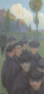 Hans Baluschek  - paintings - Singknaben