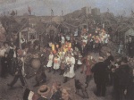 Hans Baluschek  - Peintures - Festival d'été dans la colonie 