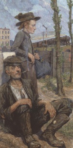 Hans Baluschek  - Peintures - Vagabonds