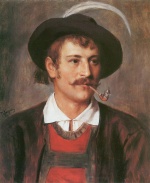 Franz von Defregger - Peintures - Portrait de paysan