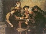 Franz von Defregger - Bilder Gemälde - Beim Kartenspiel