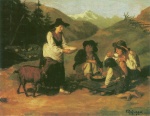 Franz von Defregger - Bilder Gemälde - Das Hirtenmahl