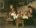 Franz von Defregger - Bilder Gemälde - Das Tischgebet
