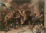 Franz von Defregger  - paintings - Erstuermung des roten Turms