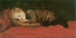Franz von Defregger  - paintings - Friedl schlafend