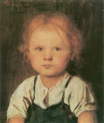 Franz von Defregger  - Peintures - Portrait de jeune fille