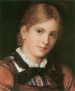 Franz von Defregger  - Peintures - Portrait de jeune fille