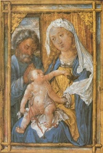 Albrecht Dürer - Bilder Gemälde - Die Heilige Familie