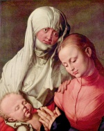 Albrecht Dürer  - Bilder Gemälde - Jungfrau und Kind mit der Heiligen Anna