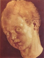 Albrecht Dürer  - Bilder Gemälde - Knabenkopf nach links geneigt