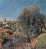 Eugen Bracht - paintings - Bach in Weiden