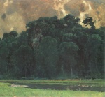 Eugen Bracht - paintings - Bergwald