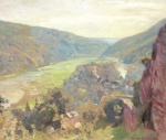 Eugène Bracht  - Peintures - Le cours du Neckar