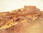 Eugen Bracht  - Bilder Gemälde - Reste des alttestamentlichen Jericho