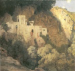 Eugen Bracht  - Peintures - Monastère abandonné dans les rochers