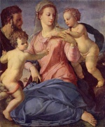 Angelo Bronzino - Bilder Gemälde - Die Heilige Familie