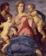 Angelo Bronzino - Peintures - La Sainte Famille