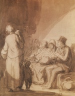 Honore Daumier - Bilder Gemälde - Der Wartesaal Dritter Klasse