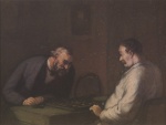 Honore Daumier - Bilder Gemälde - Die Damepartie