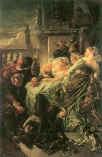 Anselm Feuerbach - Bilder Gemälde - Der Tod des Pietro Aretino