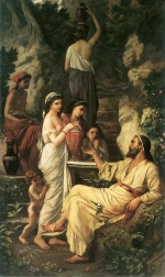 Anselm Feuerbach - Bilder Gemälde - Hafis am Brunnen