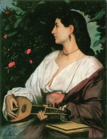 Anselm Feuerbach - Bilder Gemälde - Mandolinenspielerin