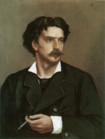 Anselm Feuerbach  - Bilder Gemälde - Selbstbildnis