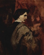 Anselm Feuerbach  - Bilder Gemälde - Selbstportrait