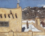 Akseli Gallen Kallela - Peintures - L´appartement de l'artiste à Taos