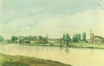 Eduard Gaertner - Bilder Gemälde - Borsigwerke in Moabit