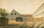 Eduard Gaertner - paintings - Hof der Koeniglichen Porzellanmanufaktur Berlin