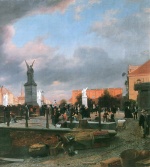 Eduard Gaertner  - paintings - Schlossbruecke in Berlin