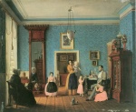 Eduard Gaertner  - Bilder Gemälde - Wohnzimmer des Schlossermeisters