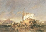 Eduard Hildebrandt - Bilder Gemälde - Boote mit Negern