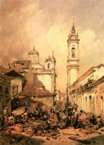 Eduard Hildebrandt  - paintings - Rua do Ouvidor