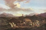 Adrian Ludwig Richter - Bilder Gemälde - Blick von Bajae auf Capri