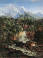 Adrian Ludwig Richter - Peintures - Le mont Watzmann