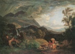 Adrian Ludwig Richter - Peintures - Orage au Monte Serone dans les monts Sabins