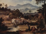 Joseph Anton Koch - paintings - Das Kloster San Francesco im Sabinergebirge bei Rom