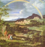 Bild:Heroische Landschaft mit dem Regenbogen